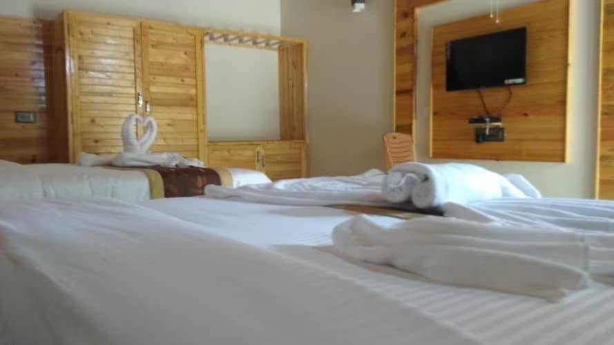 Two-bed interior in the Quadrable Deluxe room